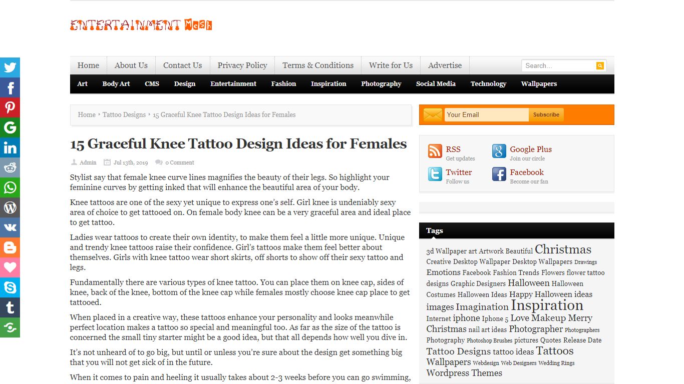 15 Graceful Knee Tattoos for Females – EntertainmentMesh