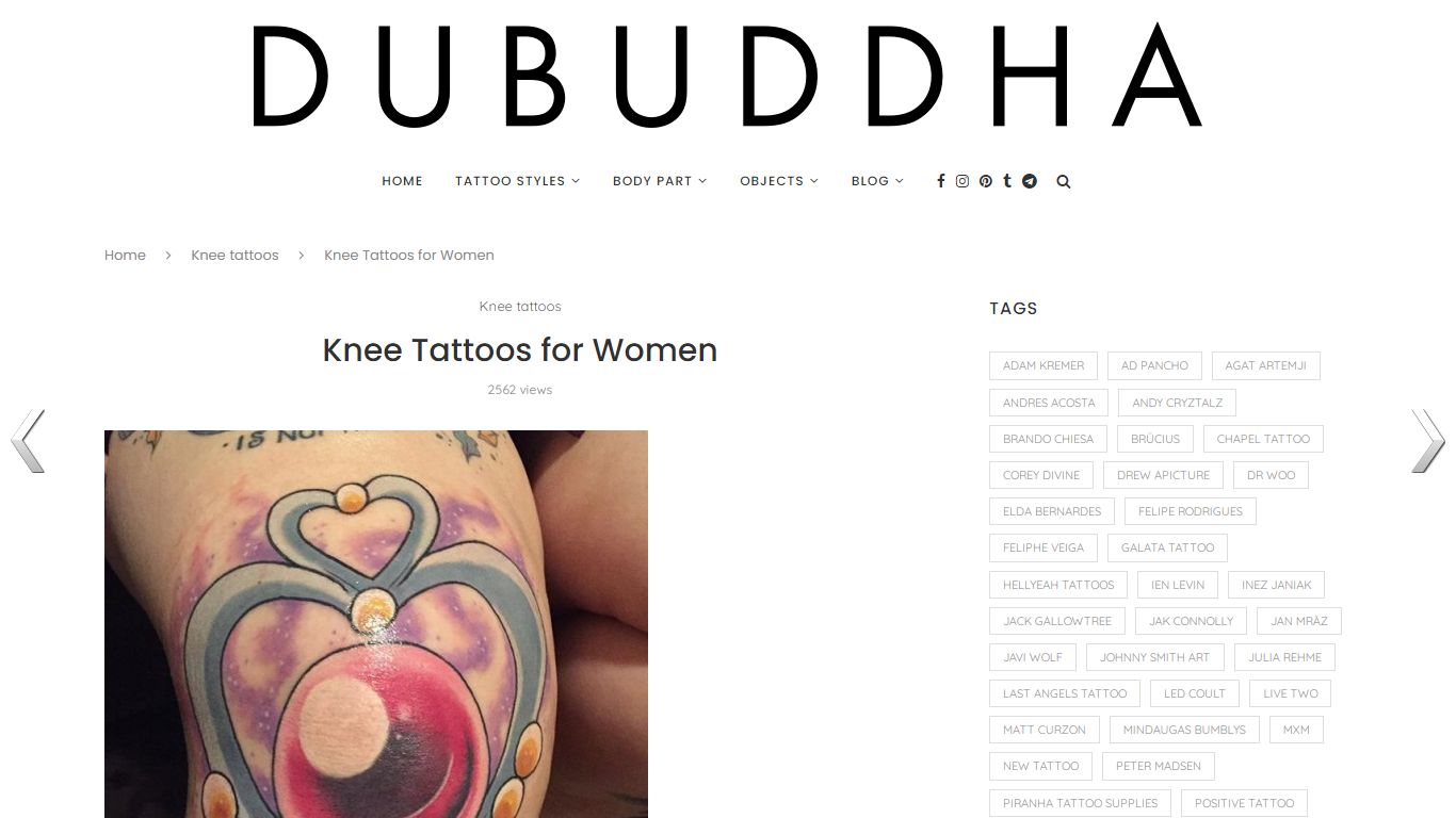 Knee Tattoos for Women - Best Tattoo Ideas Gallery - Dubuddha.org